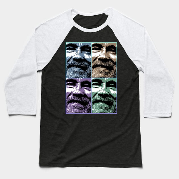 Arnold Schwarzenegger (pop art) Baseball T-Shirt by d1a2n3i4l5